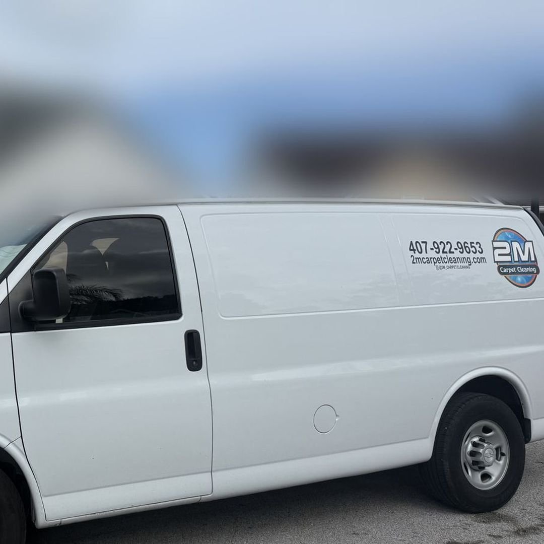 2M Carpet Cleaning van on a job in Lake Mary, FL